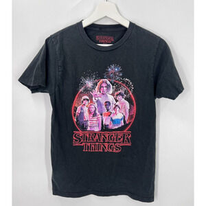 Stranger Things Season 3 Netflix Official Black Cotton Graphic T-Shirt Small